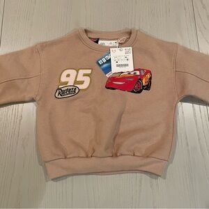 Zara Kids Cars Lightning McQueen Pixar Crewneck Sweatshirt - Size 18 months 86cm